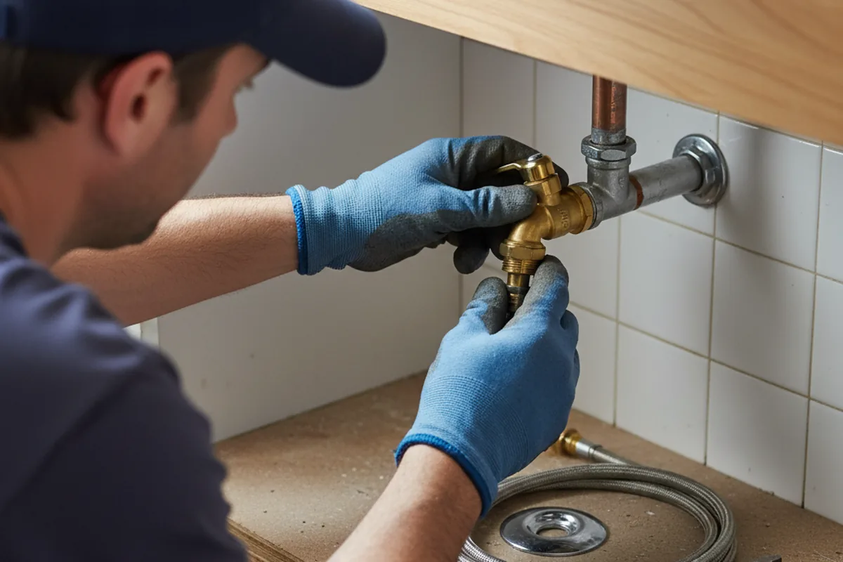 Shutoff valve and fitting work during Faucet and Fixture Repair in Rector